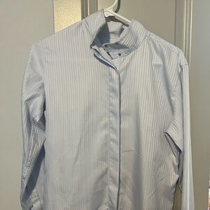 The Tailored Sportsman Light Blue Pinstripe Equestrian Show Shirt